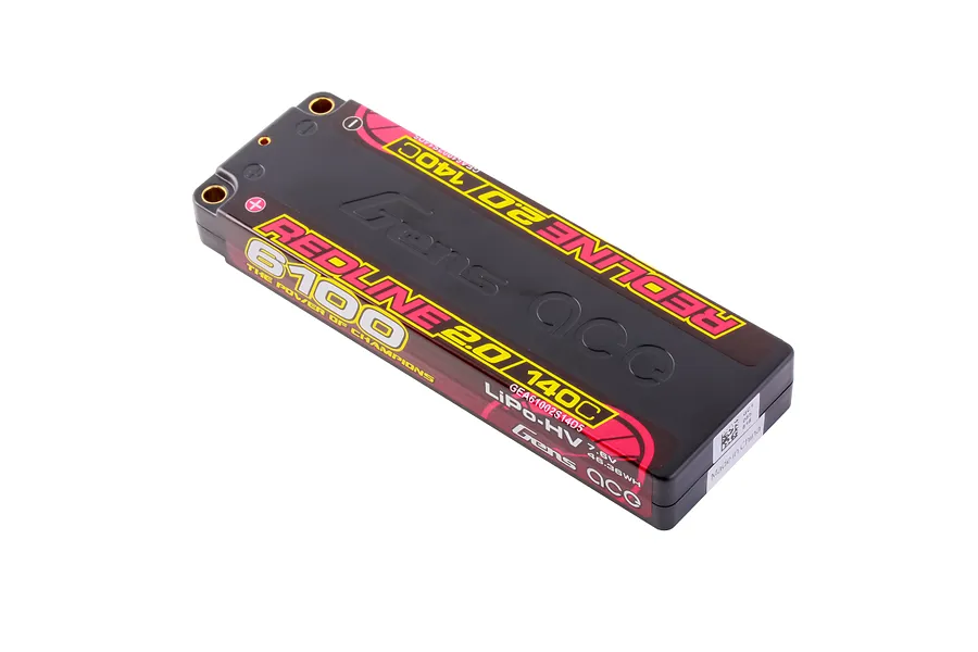 Gens Ace Redline 2.0 7.6V 6100mAh 140C HV Hard Case LiPo Battery image 93568