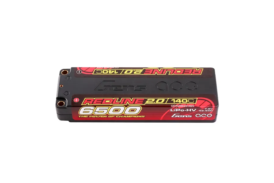 Gens Ace Redline 2.0 7.6V 6500mAh 140C HV Hard Case LiPo Battery image 93570
