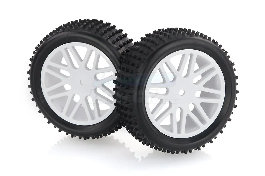 HSP 2.3&amp;quot; Front Buggy Tyres on White Rims - Wheels 2Pcs image 9370