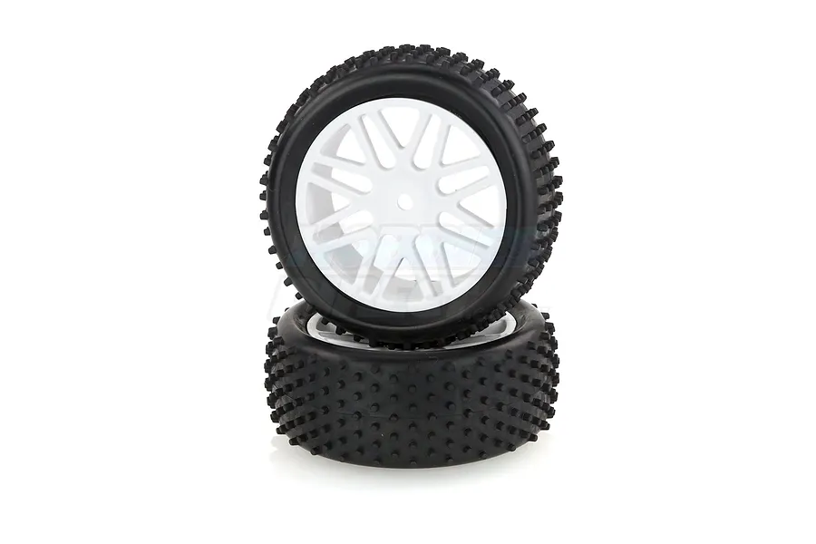 HSP 2.3&amp;quot; Front Buggy Tyres on White Rims - Wheels 2Pcs image 9371