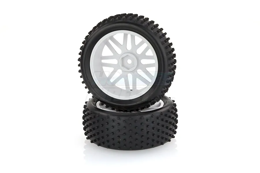 HSP 2.3&amp;quot; Front Buggy Tyres on White Rims - Wheels 2Pcs image 9372