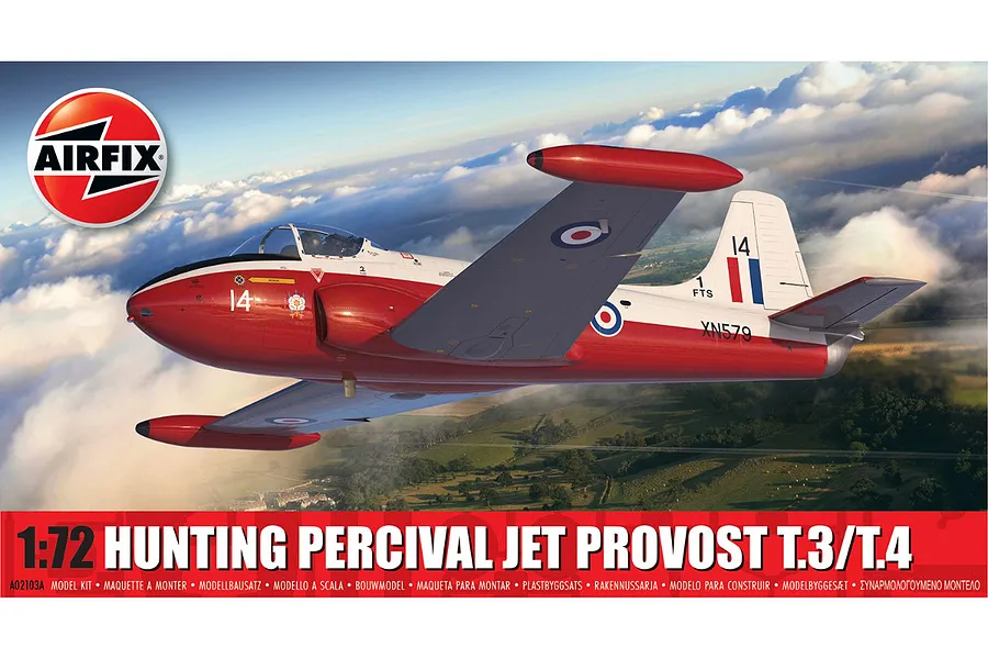Airfix 1/72 Hunting Percival Provost T.3/T.4 Jet Scaled Plastic Model Kit image 93798