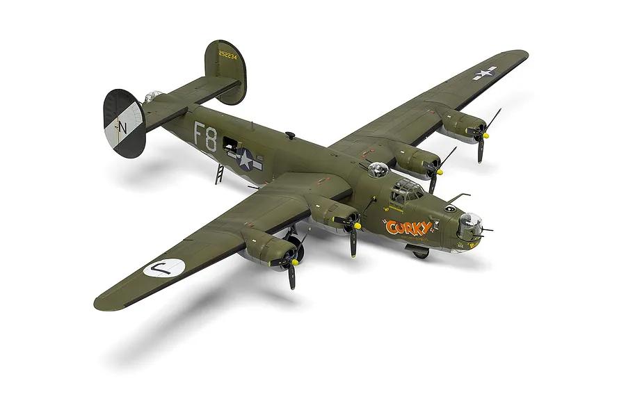 Airfix 1/72 Consolidated B-24H Liberator Bomber Scaled Plastic Model Kit image 93803