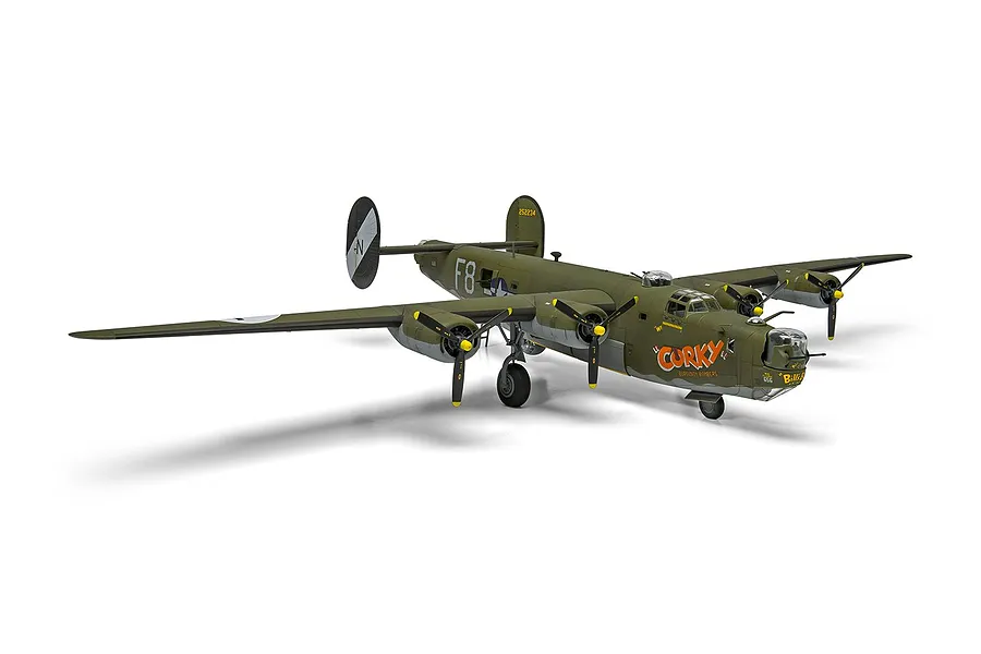 Airfix 1/72 Consolidated B-24H Liberator Bomber Scaled Plastic Model Kit image 93805