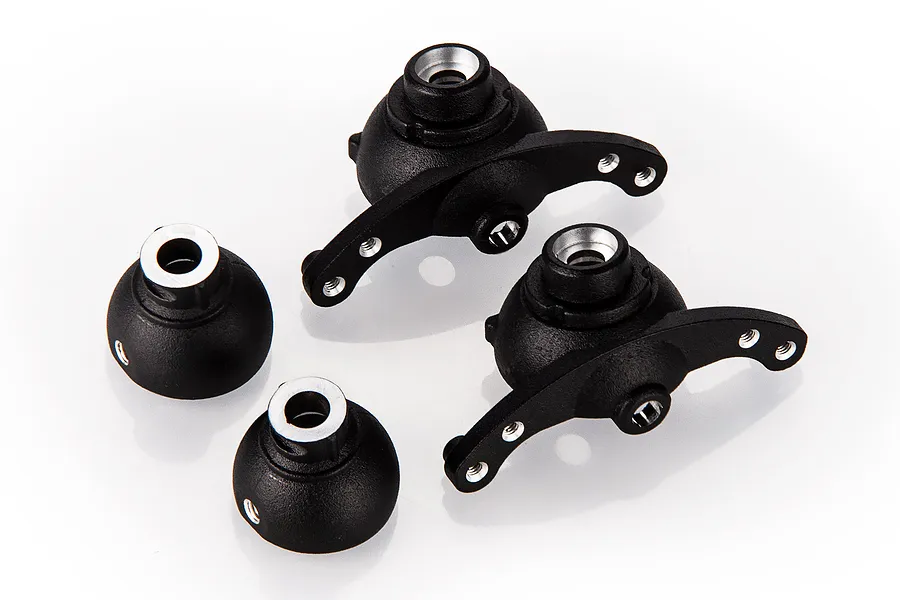 Killerbody Black Aluminium 1/10 Steering Hubs (Knuckle) Set 4Pcs image 93895