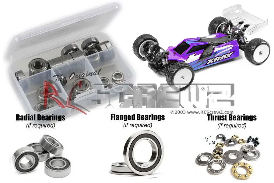 RC Screwz XRAY XB4 Rubber Shielded Bearing Kit image 93954