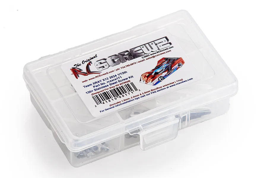 RC Screwz XRAY X12 Stainless Steel Screw Kit image 93973