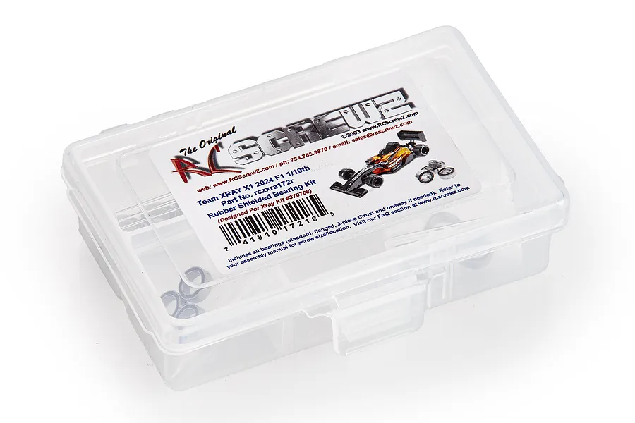 RC Screwz XRAY X1 Rubber Shielded Bearing Kit image 1