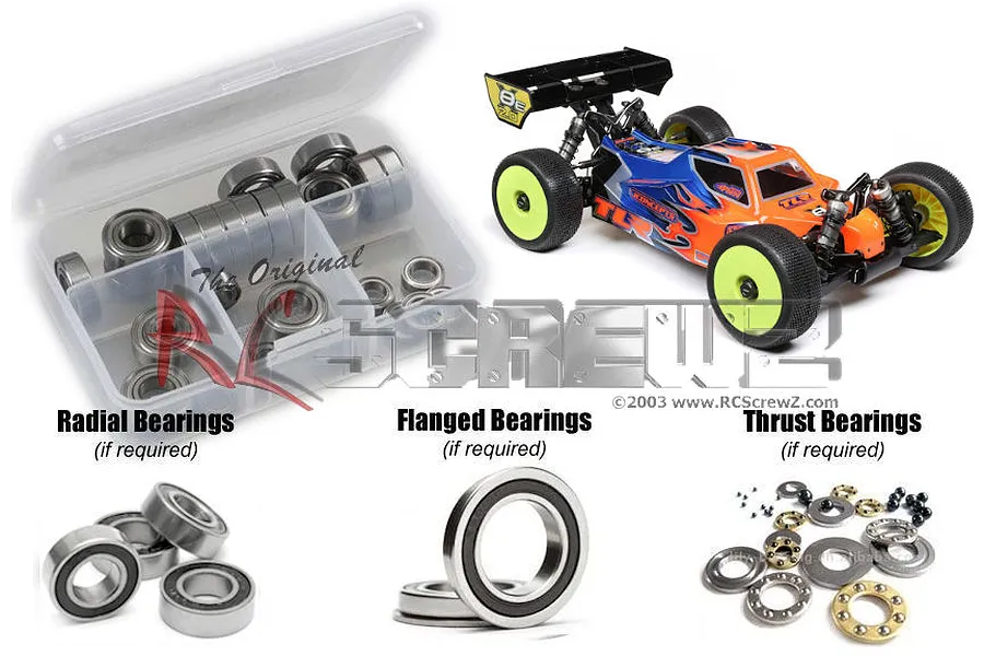RC Screwz TLR 8IGHT-X/E Rubber Shielded Bearing Kit image 93981
