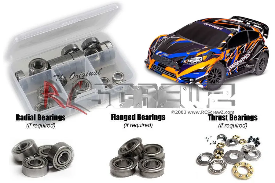 RC Screwz Traxxas Ford Fiesta ST Rally Metal Shielded Bearing Kit image 93983