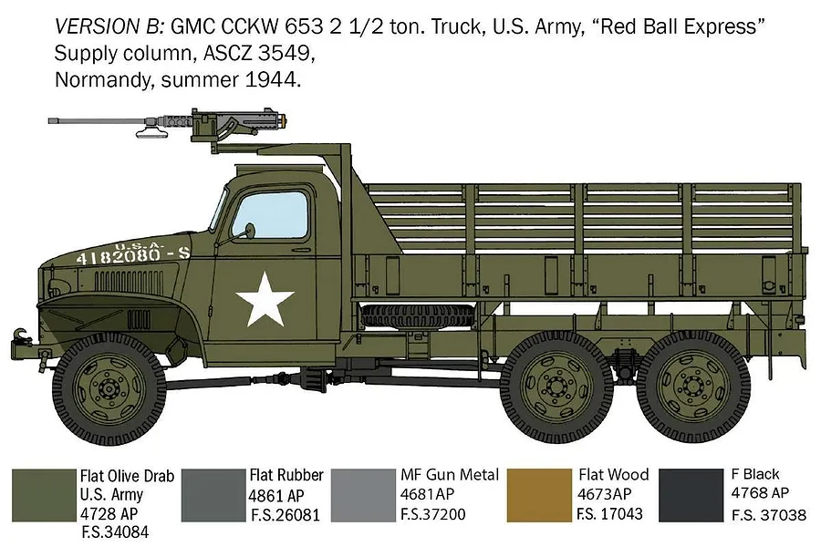 Italeri 1/35 GMC 2.5 Tonne “D-Day 80th Anniversary” Truck Scaled Plastic Model Kit image 94012