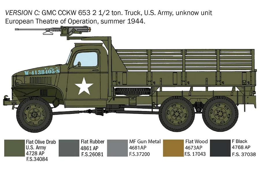 Italeri 1/35 GMC 2.5 Tonne “D-Day 80th Anniversary” Truck Scaled Plastic Model Kit image 94013