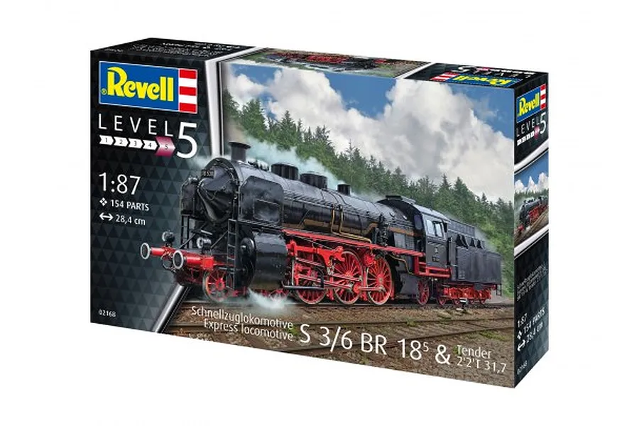 Revell 1/87 S3/6 BR18 Express Locomotive Scaled Plastic Model Kit image 94021
