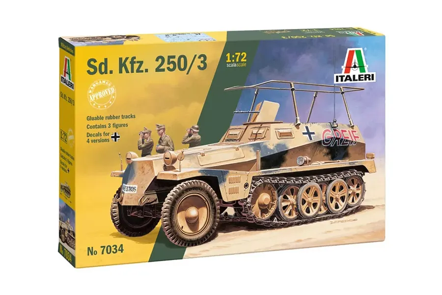 Italeri 1/72 Sd. Kfz. 250/3 APC Scaled Plastic Model Kit image 94172