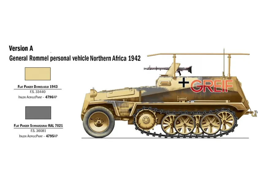 Italeri 1/72 Sd. Kfz. 250/3 APC Scaled Plastic Model Kit image 94174