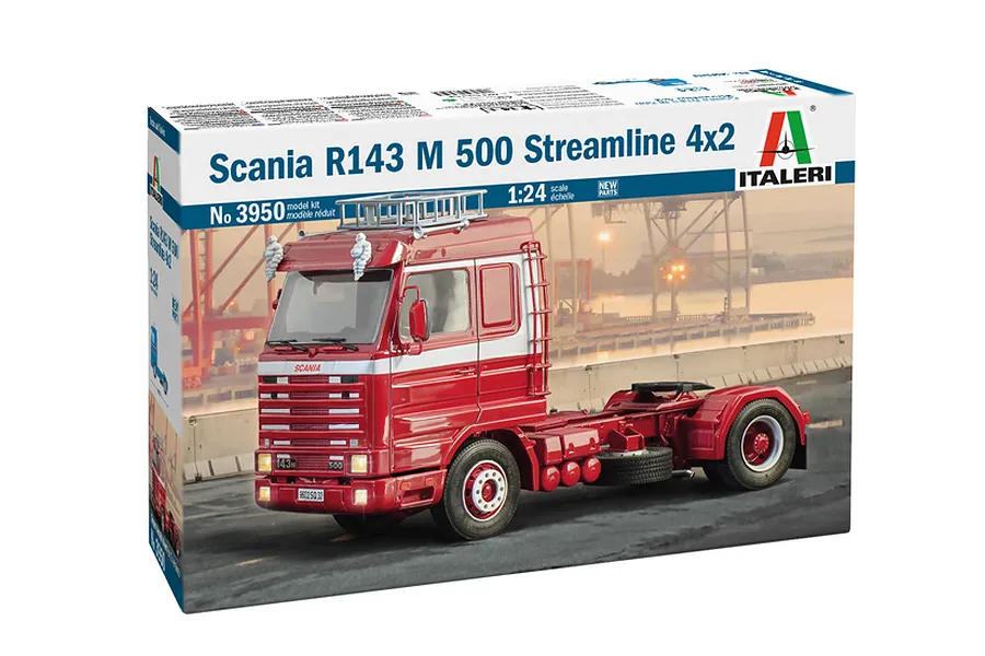 Italeri 1/24 Scania R 143 M 500 4x2 Streamline Truck Scaled Plastic Model Kit image 94198