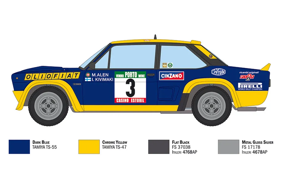 Italeri 1/24 Fiat Arbath Rally Olio Car Scaled Plastic Model Kit image 3