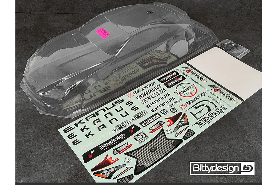 Bittydesign 1/10 Ekanus Unpainted Drag Car Shell - Clear image 94311