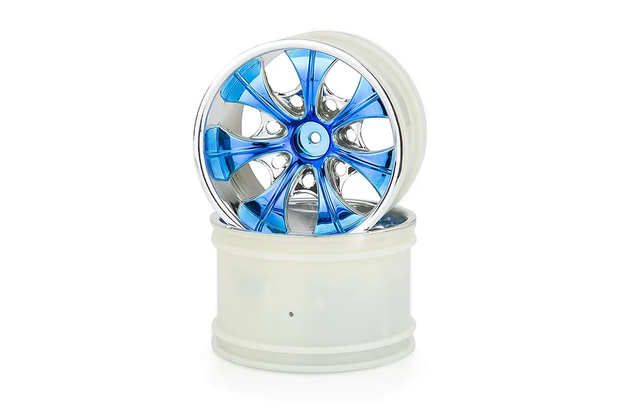 HSP 3.1&amp;quot; Blue Chrome Truck Rims 2Pcs image 9436