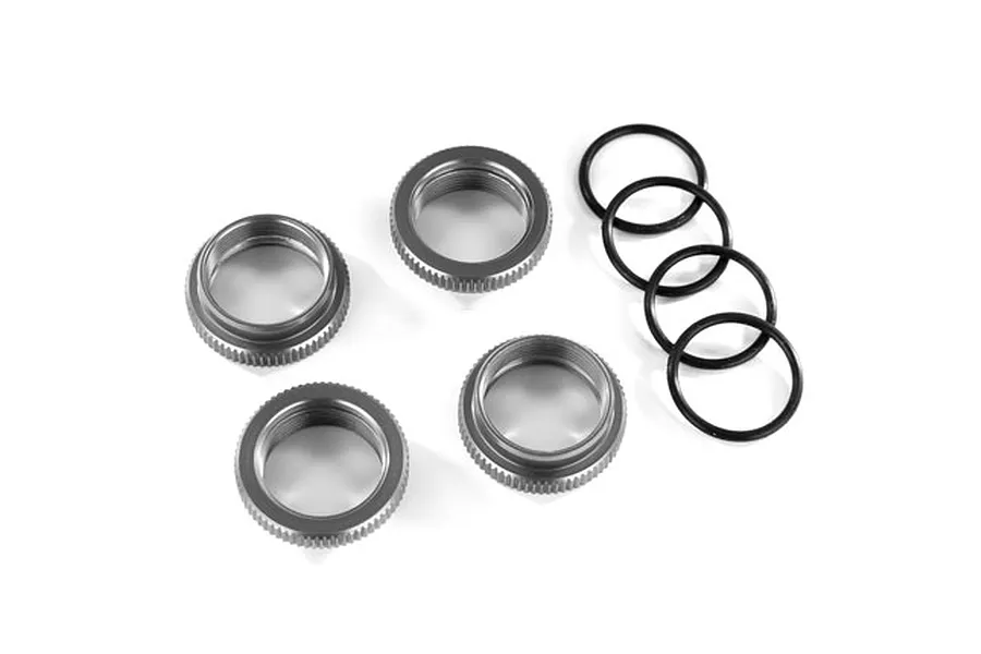 Traxxas Grey Aluminium GT-Maxx Shock Adjusting Nuts w/ O-Rings image 94382