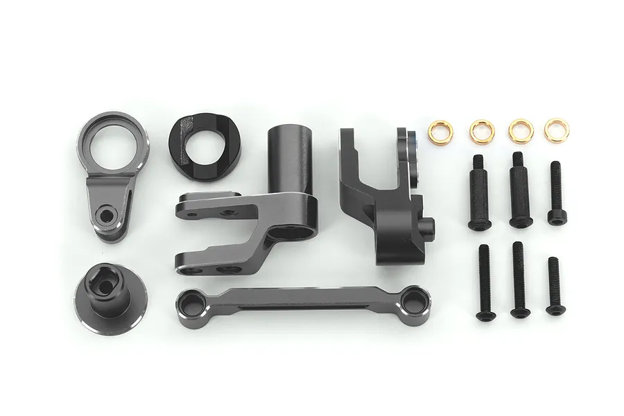 Traxxas Grey Aluminium Steering Assembly Set image 94401