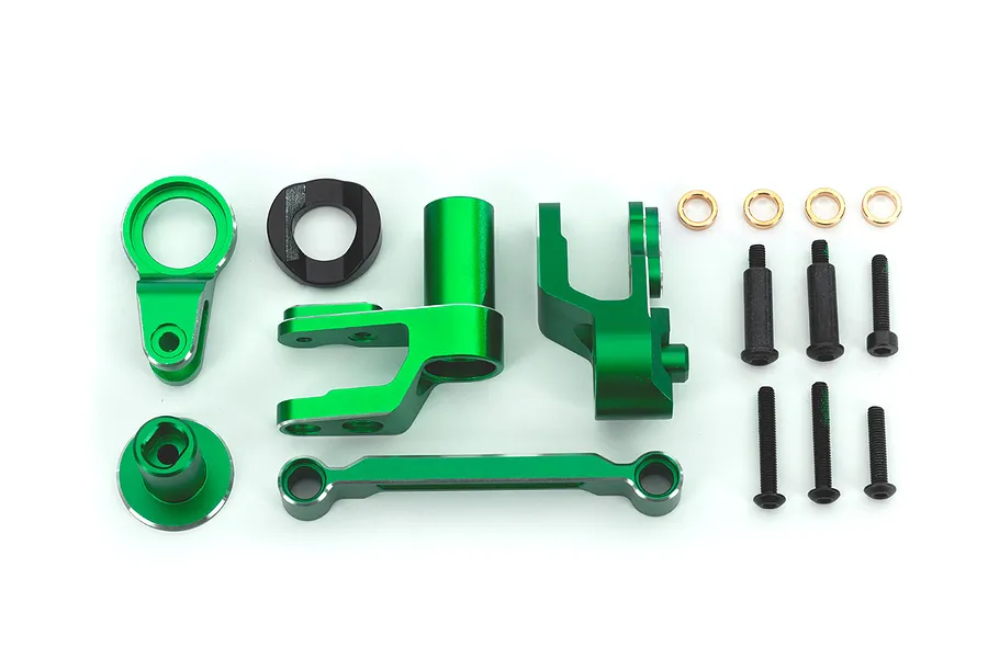 Traxxas Green Aluminium Steering Assembly Set image 94402