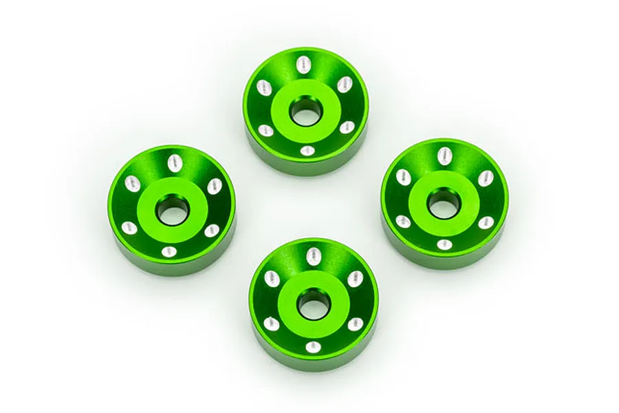 Traxxas Aluminium Pro Scale Wheel Washers 4Pcs - Green image 94412
