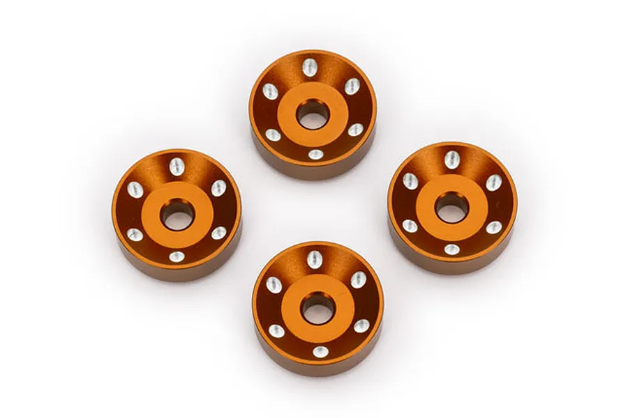 Traxxas Aluminium Pro Scale Wheel Washers 4Pcs - Orange image 94413