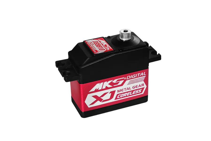 MKS Red Aluminium DS9910 Standard 26kg 6V Coreless Metal Geared Servo image 94442