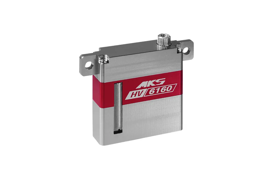 MKS Red/Silver Aluminium 6160 Low Profile 18.6kg 8.4V  Coreless Metal Geared Servo image 94443