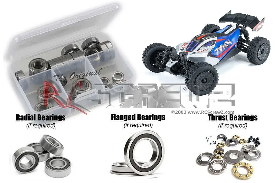 RC Screwz Typhon Grom Rubber Shielded Bearing Kit image 1