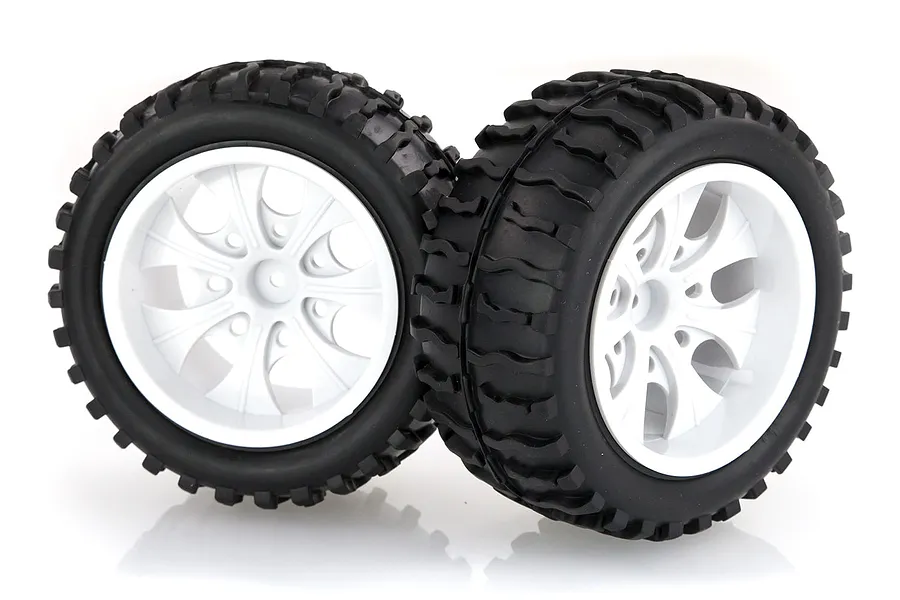HSP 2.8&amp;quot; Off Road Tyres on White Rims - Wheels 2Pcs image 9450