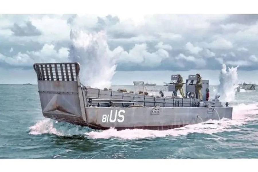 Italeri 1/35 &amp;quot;D-Day 80th Anniversary&amp;quot; LCM 3 Beach Landing Vehicle Scaled Plastic Model Kit image 94618