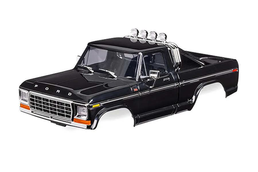 Traxxas 1/18 1979 Ford F-150 Complete Painted Body Shell - Black image 94726