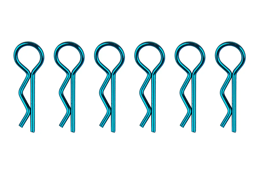 Team Associated Blue Short Body Clips 6Pcs image 94739