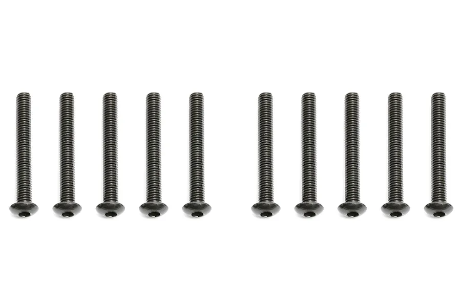 Team Associated 3x24mm Fine Thread Button Head Screws 10Pcs image 94756