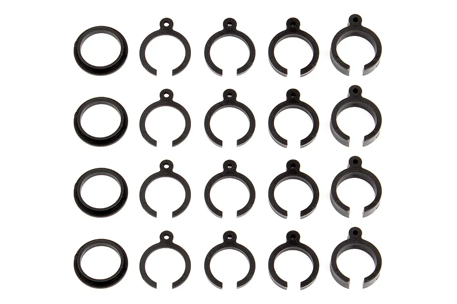 Team Associated Shock Spring Clips &amp;amp; Retainers Set image 94784