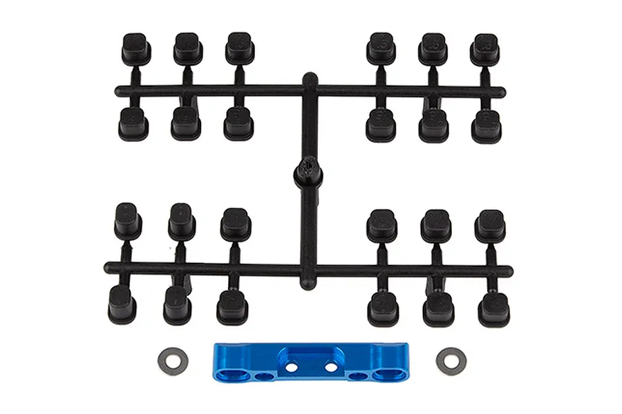 Factory Team Blue Aluminium Suspension Arm (D) Mount Set image 94803