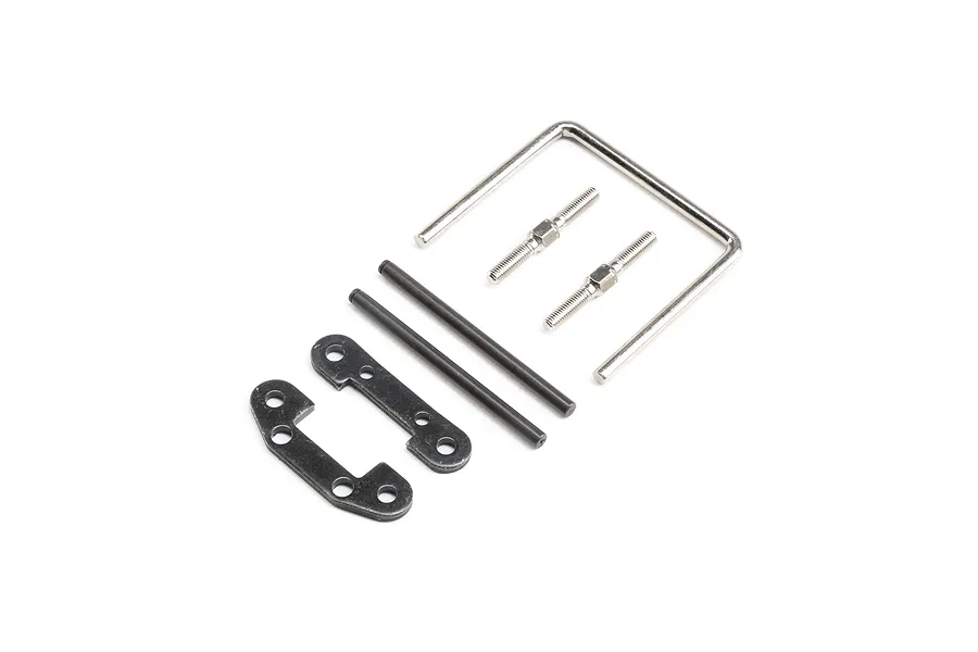 Losi Aluminium Front Hinge Pin &amp;amp; Brace Set image 94840