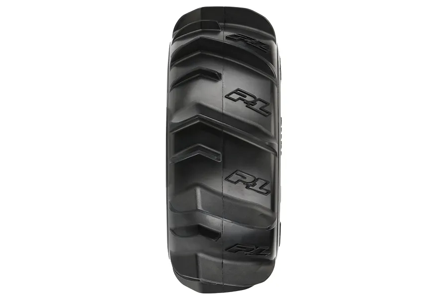 Pro-Line 2.4/3.3&amp;quot; Dumont MT Paddle Tyres on Black Rims - Glued Wheels 2Pcs image 94880