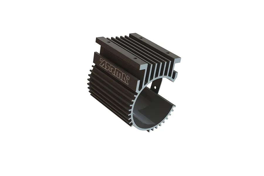 ARRMA grey aluminium motor heatsink for 5687 size motors, featuring a finned design and embossed ARRMA logo.