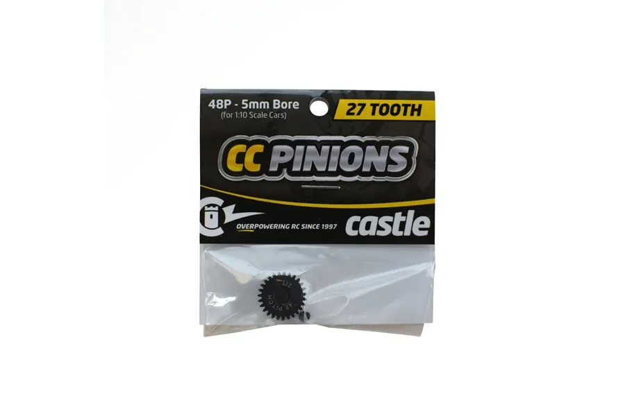 Castle Creations Carbon Steel 27T 48dp/0.5Mod Pinion Gear image 94922