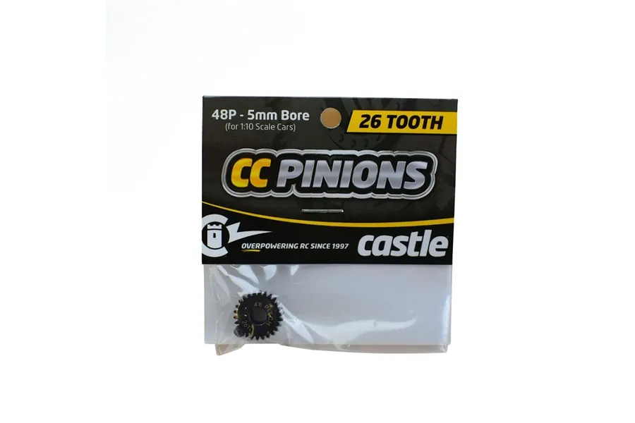 Castle Creations Carbon Steel 26T 48dp/0.5Mod Pinion Gear image 94923