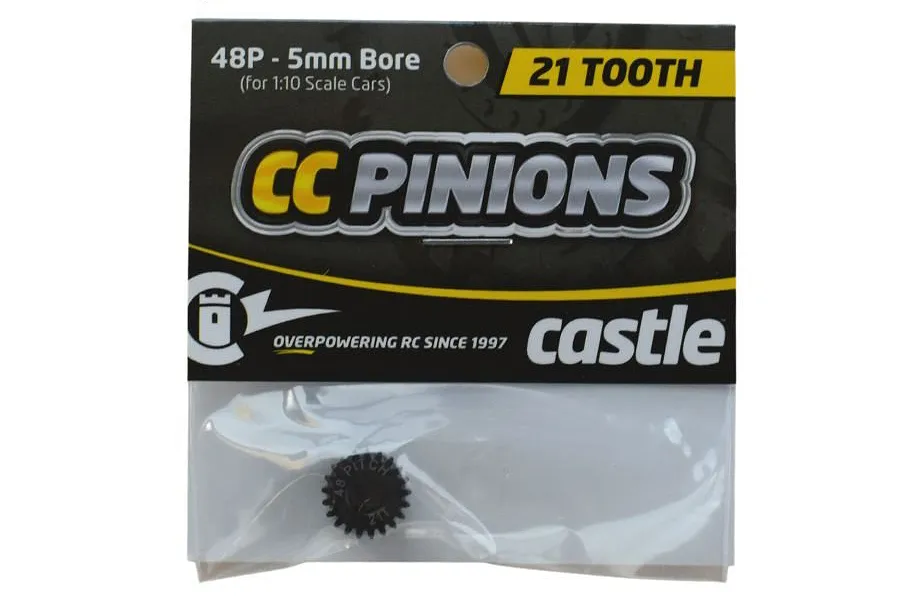 Castle Creations Carbon Steel 21T 48dp/0.5Mod Pinion Gear image 94928