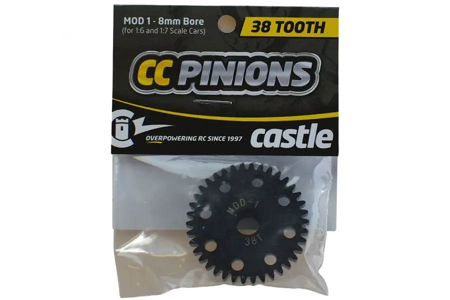 Castle Creations Carbon Steel 38T 1Mod Pinion Gear image 94933