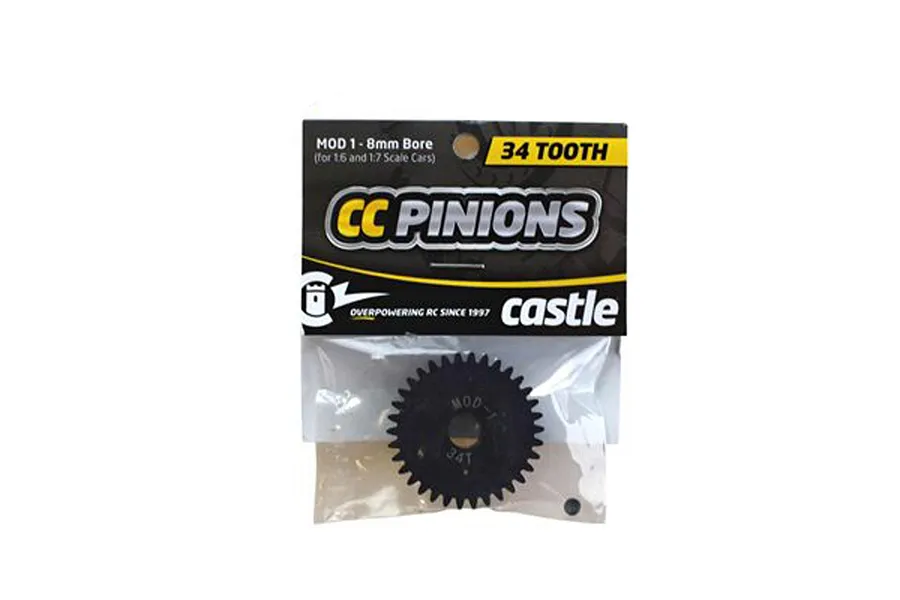 Castle Creations Carbon Steel 34T 1Mod Pinion Gear image 94935