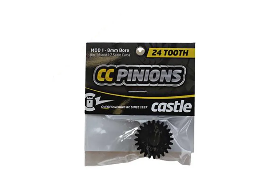 Castle Creations Carbon Steel 24T 1Mod Pinion Gear image 94940