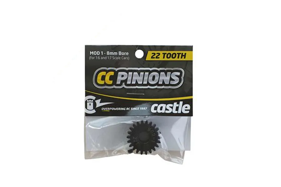 Castle Creations Carbon Steel 22T 1Mod Pinion Gear image 94941
