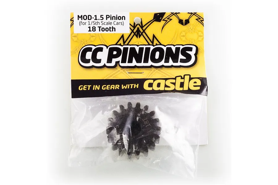 Castle Creations Hardened Steel 18T 1.5Mod Pinion Gear image 94945