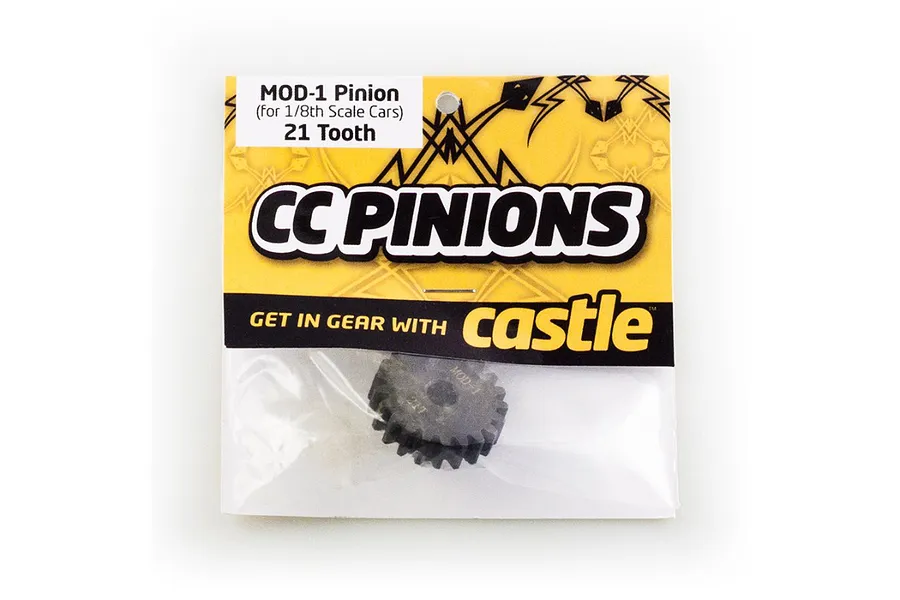 Castle Creations Hardened Steel 21T 1Mod Pinion Gear image 94950